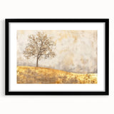 Abstract landscape wall art framed in black, showcasing vibrant colors and geometric shapes, perfect for modern home decor. Ideal for living rooms or offices.