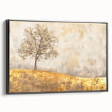 Framed abstract landscape wall art showcasing a black and white design, set against a sleek black frame, ideal for modern home decor enhancement.