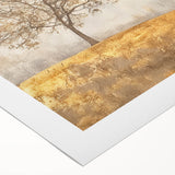 Abstract landscape wall art on rolled canvas, showcasing vibrant colors and fluid brush strokes, elegantly designed for modern decor, perfect for home or office.