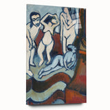 Expressionist Art: Four Wooden Sculptures Canvas Print by Kirchner
