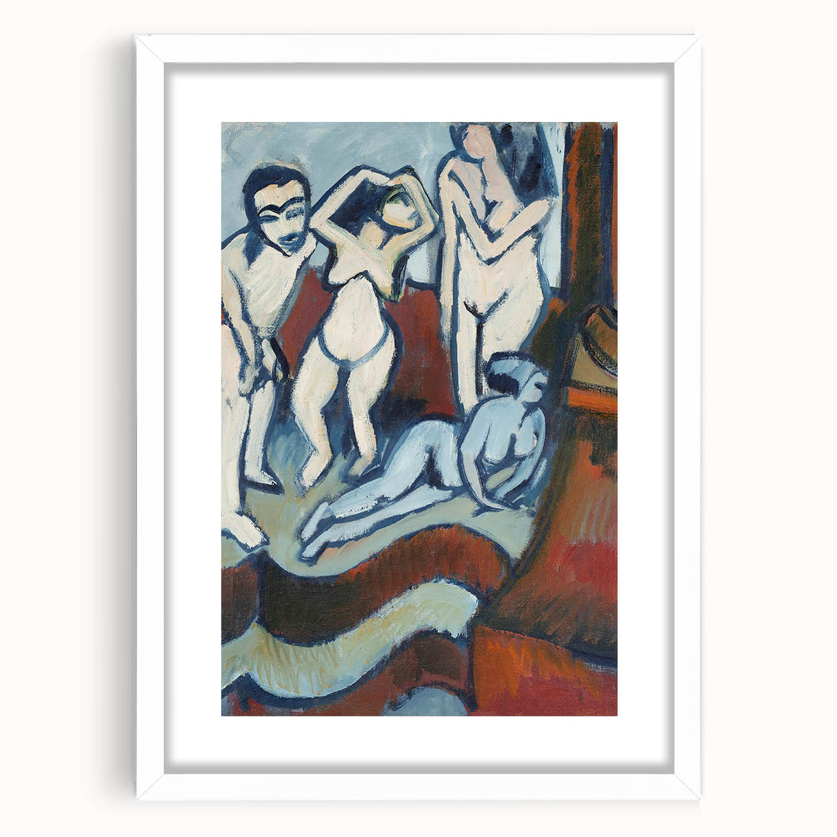 Expressionist Art: Four Wooden Sculptures Canvas Print by Kirchner