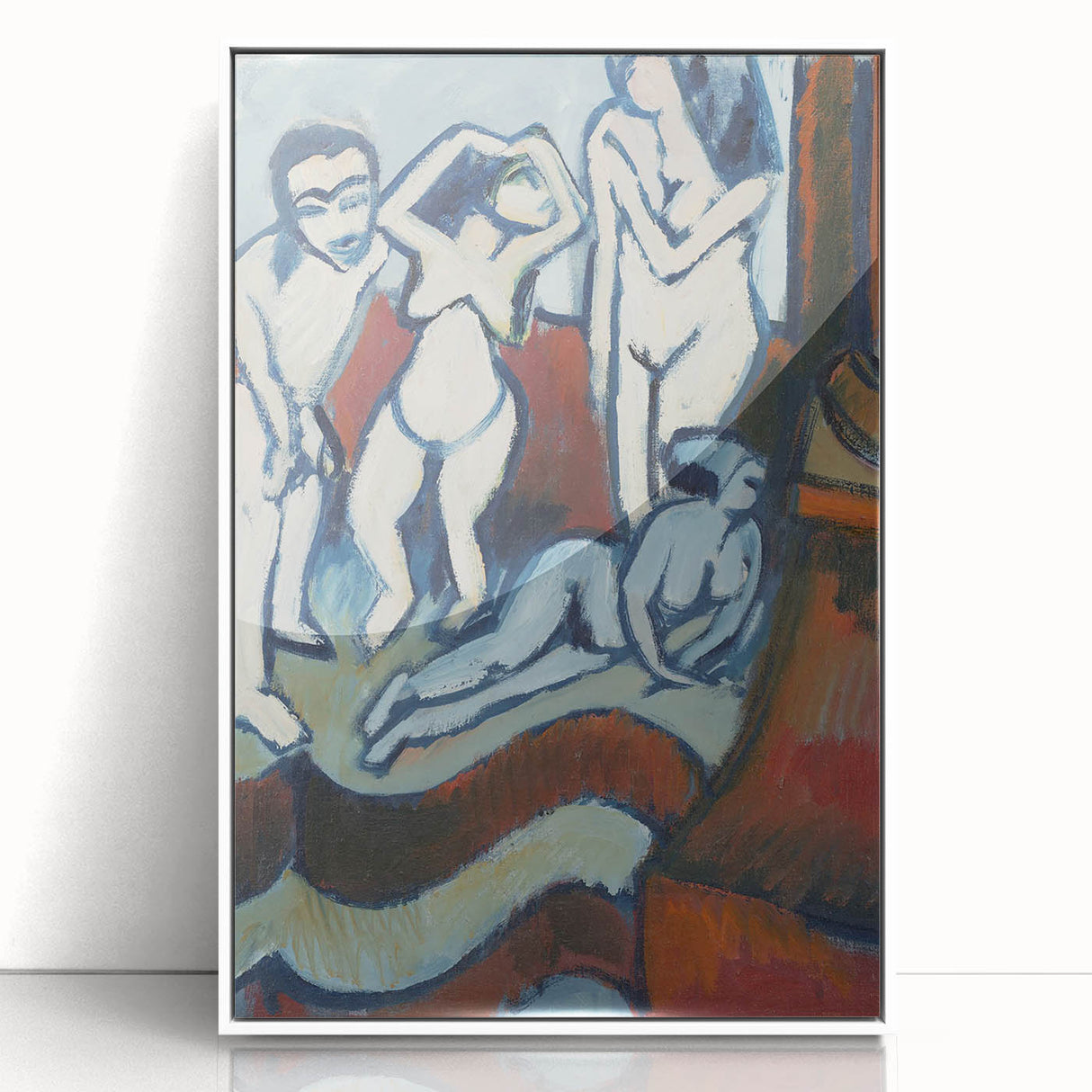 Expressionist Art: Four Wooden Sculptures Canvas Print by Kirchner