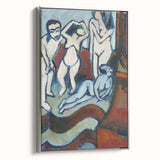 Expressionist Art: Four Wooden Sculptures Canvas Print by Kirchner