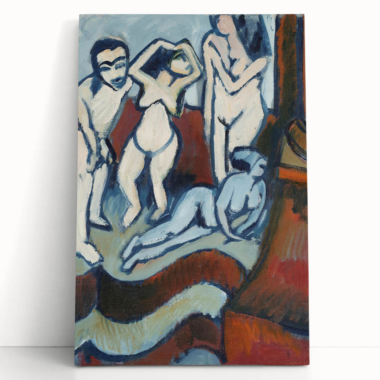 Expressionist Art: Four Wooden Sculptures Canvas Print by Kirchner