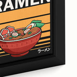 Black wall art featuring a close-up of colorful, textured food dishes on a framed canvas, suitable for living room decor.