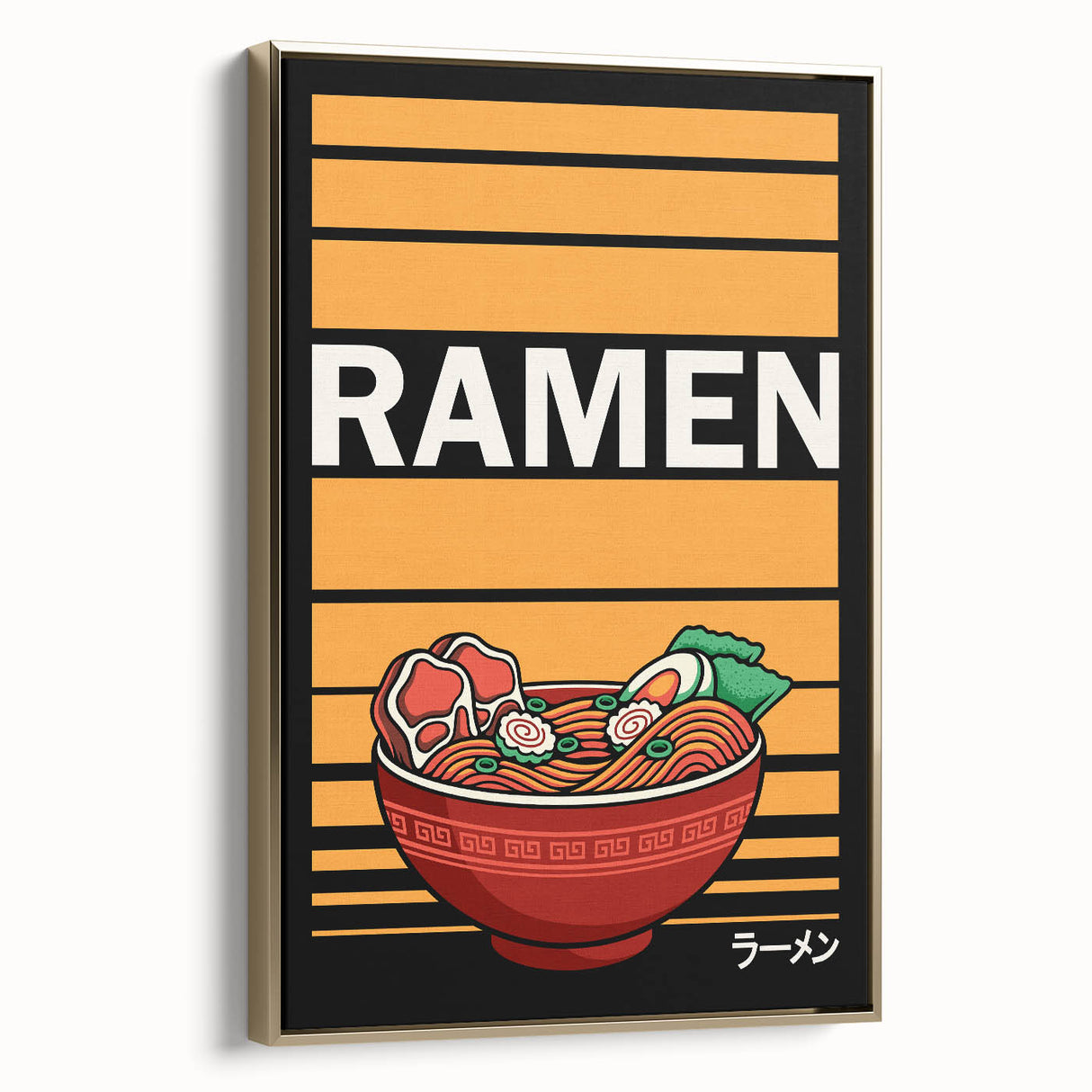 Framed canvas wall art featuring a vintage poster of assorted dishes in black, ideal for bedroom decor.
