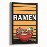 Landscape art painting on a framed canvas, featuring colorful vintage posters of food dishes, ideal for kitchen wall decor.