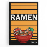 Black and white stretched canvas featuring an array of various food dishes, ideal for kitchen wall art.