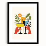 Extra large abstract art print featuring a textured mix of vibrant colors on a black framed canvas.