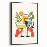 Black and white vintage poster art of a landscape, printed on framed canvas, suitable for bedroom decor.