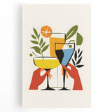 Large black and white stretched canvas featuring assorted kitchen utensils, ideal for kitchen wall art.