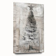 Textured Christmas Tree Art Print - Unique Holiday Wall Decor Accent