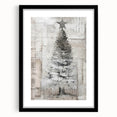 Textured Christmas Tree Art Print - Unique Holiday Wall Decor Accent