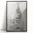 Textured Christmas Tree Art Print - Unique Holiday Wall Decor Accent
