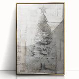 Textured Christmas Tree Art Print - Unique Holiday Wall Decor Accent