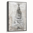 Textured Christmas Tree Art Print - Unique Holiday Wall Decor Accent