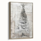 Textured Christmas Tree Art Print - Unique Holiday Wall Decor Accent