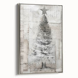 Textured Christmas Tree Art Print - Unique Holiday Wall Decor Accent