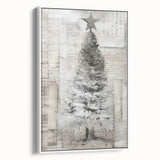 Textured Christmas Tree Art Print - Unique Holiday Wall Decor Accent