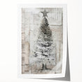 Textured Christmas Tree Art Print - Unique Holiday Wall Decor Accent