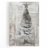 Textured Christmas Tree Art Print - Unique Holiday Wall Decor Accent
