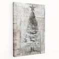 Textured Christmas Tree Art Print - Unique Holiday Wall Decor Accent