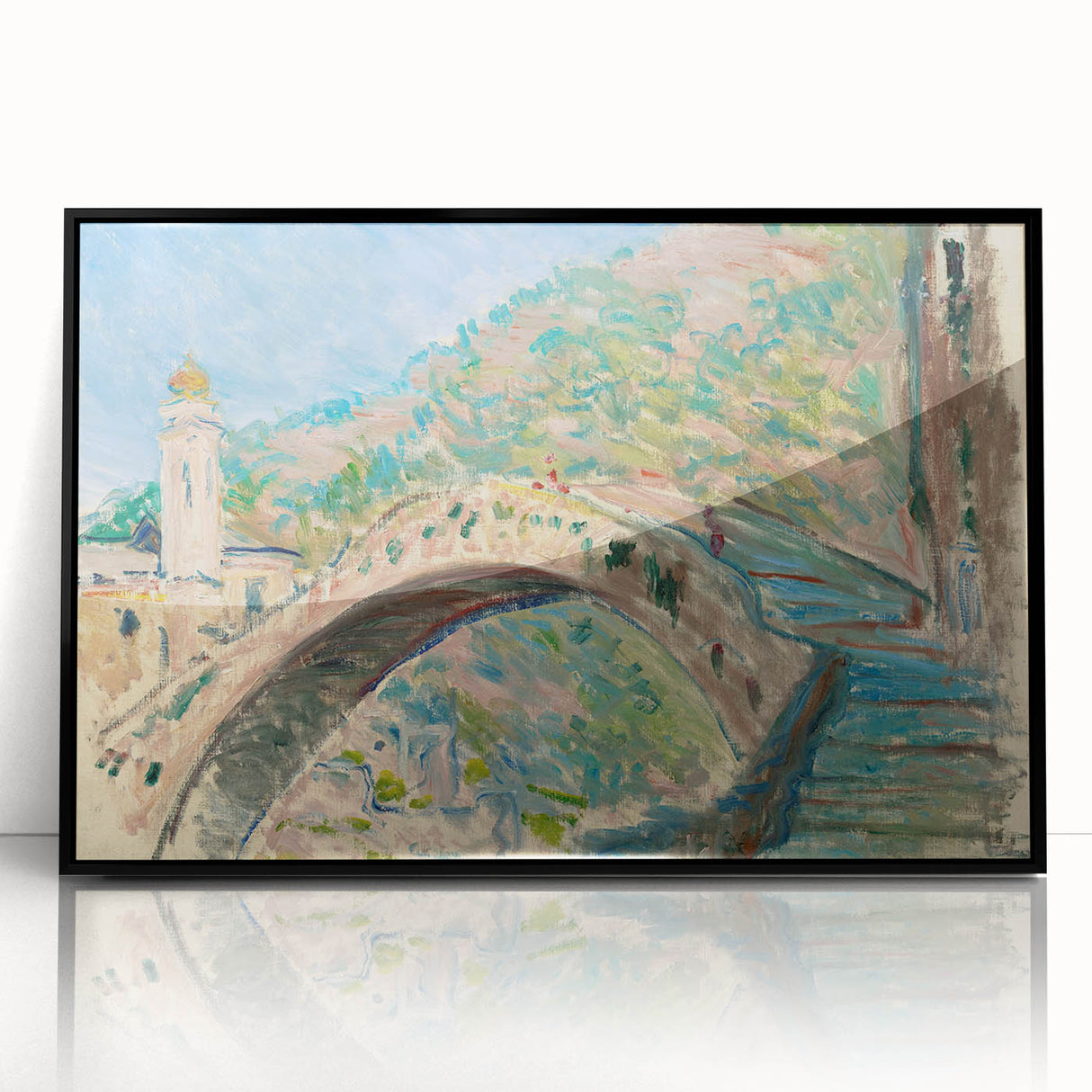 Impressionist Italian Landscape - Monet's Bridge at Dolceacqua Print