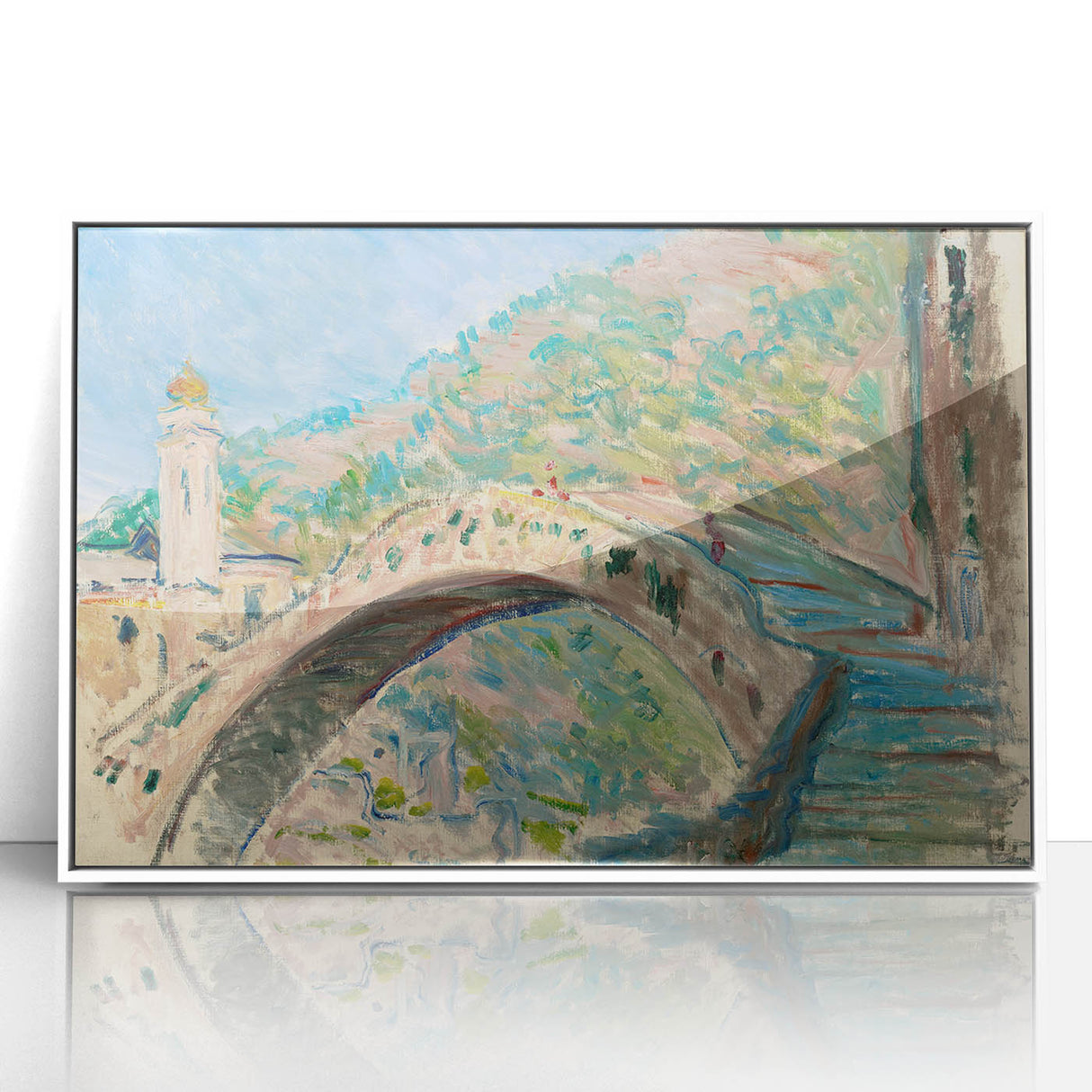 Impressionist Italian Landscape - Monet's Bridge at Dolceacqua Print