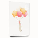 Children’s Wall Decor - Star and Heart Balloons Kids Room Art