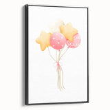 Children’s Wall Decor - Star and Heart Balloons Kids Room Art