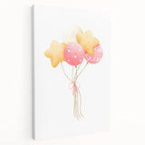 Children’s Wall Decor - Star and Heart Balloons Kids Room Art