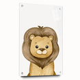 Framed Canvas Art for Children – Cute Watercolor Lion Print