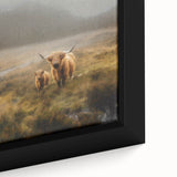 Framed canvas wall art depicting a serene countryside landscape with vibrant green fields and a bright blue sky, showcasing detailed brushwork and rich colors. Perfect for home decor, this artwork adds a touch of nature-inspired elegance to any room.