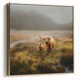 Framed landscape wall art depicting a serene countryside scene in soft silver and gold tones, enhancing home decor with a touch of elegance and tranquility.