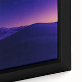 Close-up of a vibrant framed canvas artwork depicting a desert landscape, showcasing warm earth tones and intricate details, perfect for home decor or art enthusiasts.