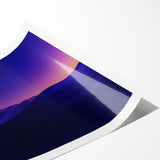 Desert landscape rolled canvas print showcasing vibrant colors and intricate details, elegantly packaged in a protective cardboard tube for safe storage and shipping. Perfect for home decor enthusiasts seeking nature-inspired art.