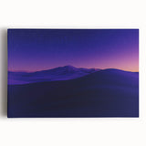 Desert landscape stretched canvas artwork showcasing vibrant oranges and yellows, ideal for home decor. Perfect for adding warmth and a natural aesthetic to any room.