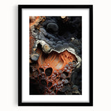 Extra large abstract art print featuring textured, colorful swirls on a framed canvas, ideal for living room decor.