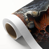 Art Deco style poster on rolled canvas featuring geometric shapes in pastel shades, ideal for nursery wall art.