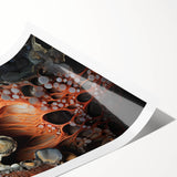 Extra large wall art featuring line art flowers in black on a white background, ideal for large living room decor.