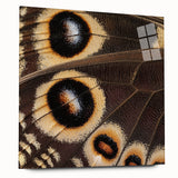 Large abstract wall art featuring a close-up of an animal in muted earth tones on acrylic glass.