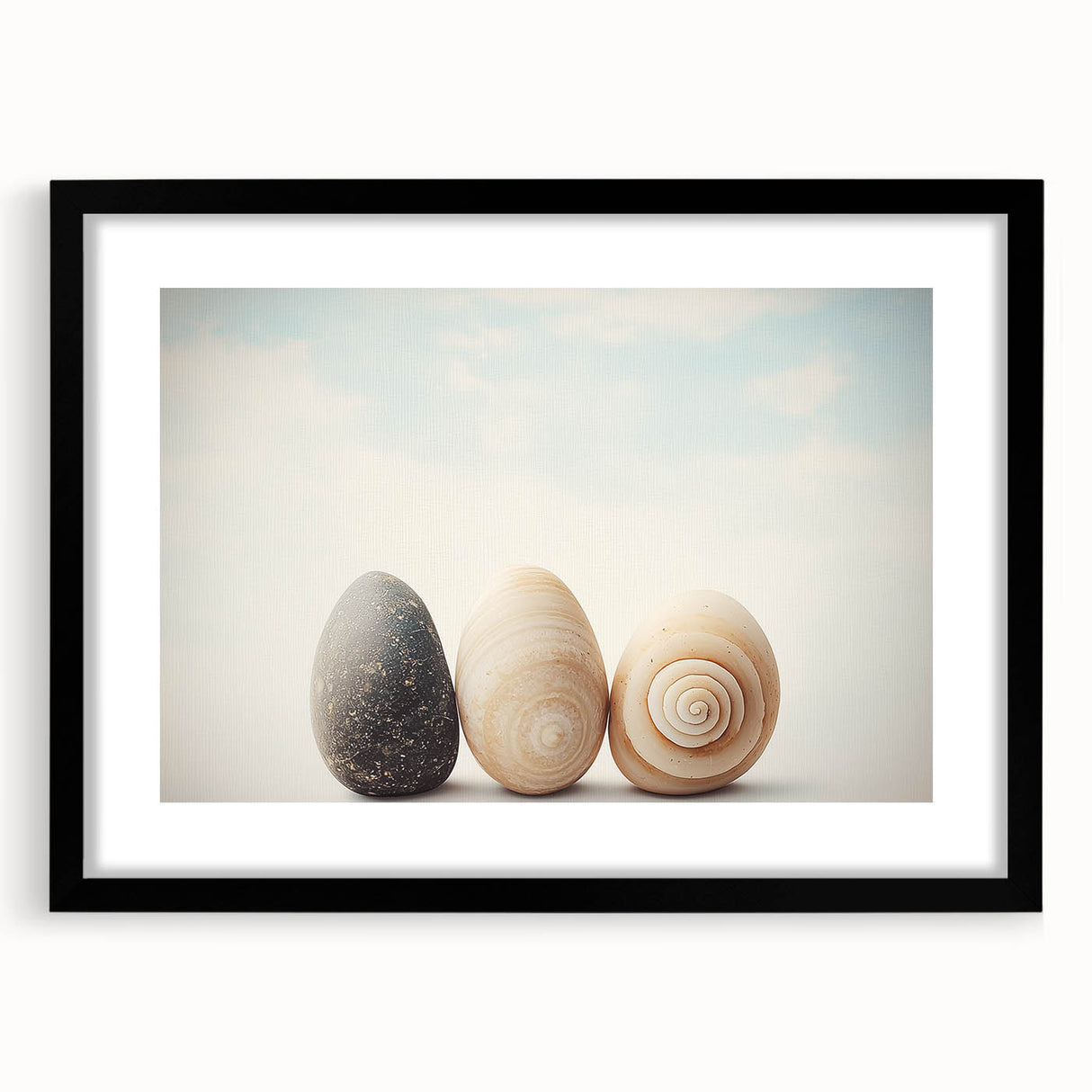 Extra large abstract art print featuring textured, colorful swirls on a black framed canvas, ideal for living room decor.