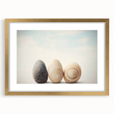 Extra large abstract art print featuring textured swirls in earth tones, framed in gold, ideal for living room decor.