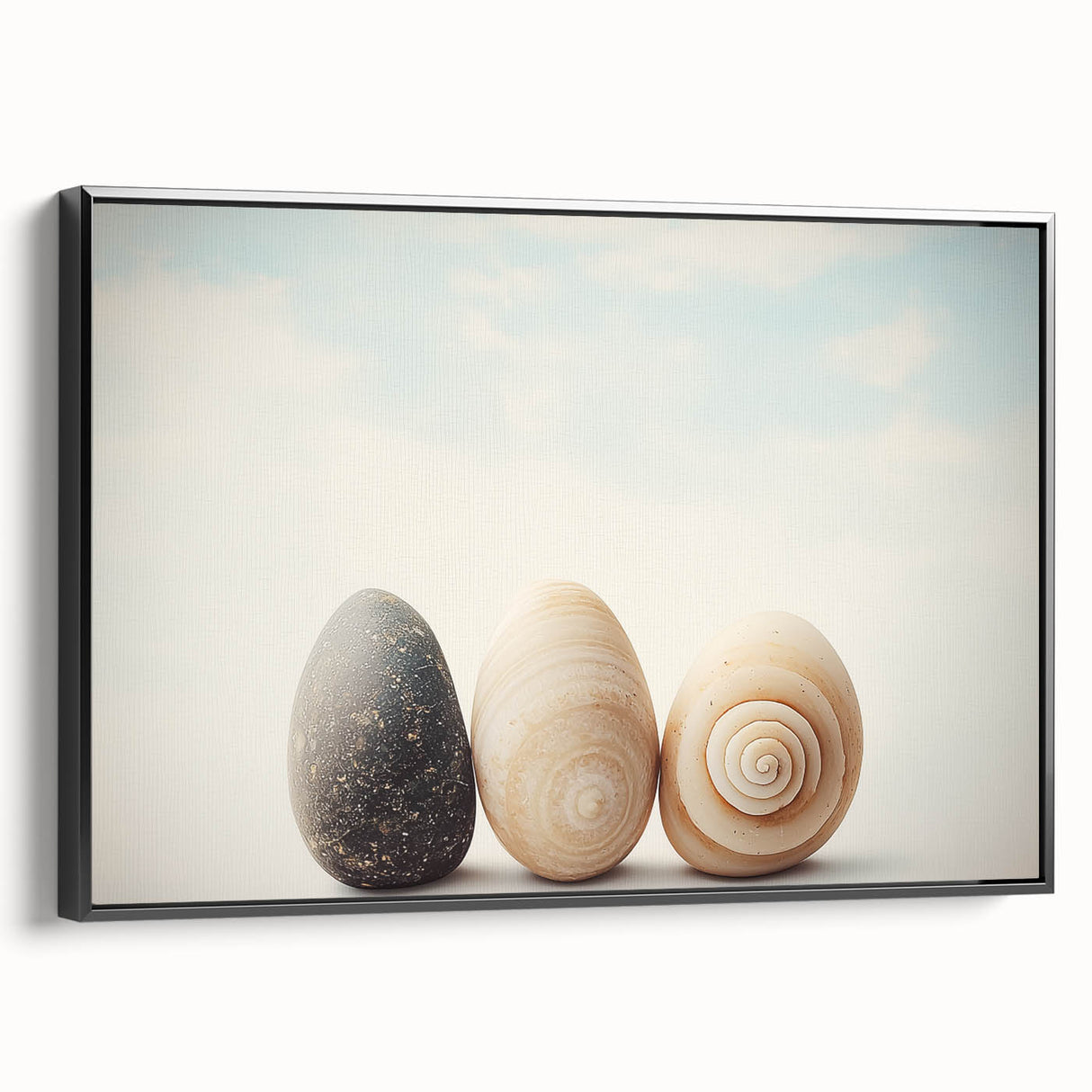 Black and white landscape art painting on framed canvas, depicting a detailed tree silhouette, ideal for bedroom wall decor.