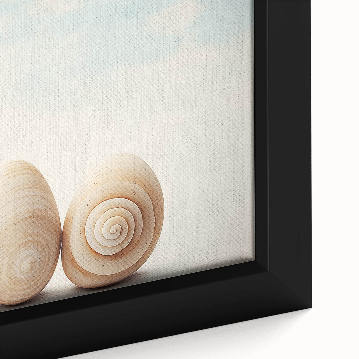 Close-up of textured black wall art featuring vibrant, colorful nature elements on a large framed canvas.