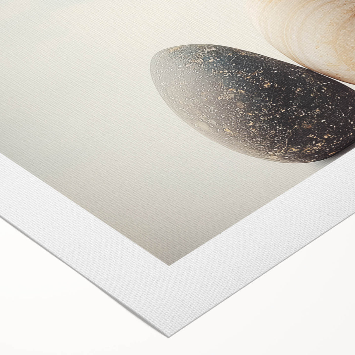 Art deco poster of vibrant nature elements on rolled canvas, suitable for dining room or bathroom wall art.
