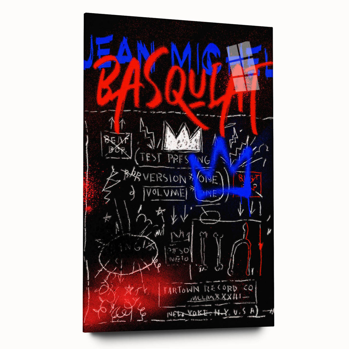 Bold Pop Art Wall Art - Modern Canvas with Red and Blue Accents