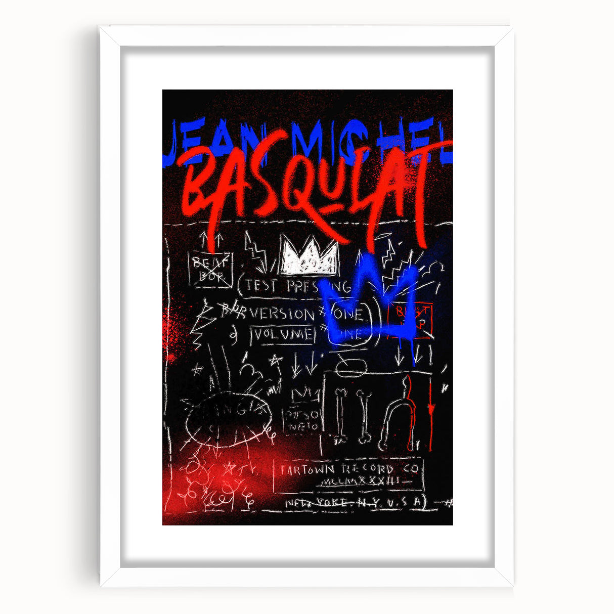 Bold Pop Art Wall Art - Modern Canvas with Red and Blue Accents