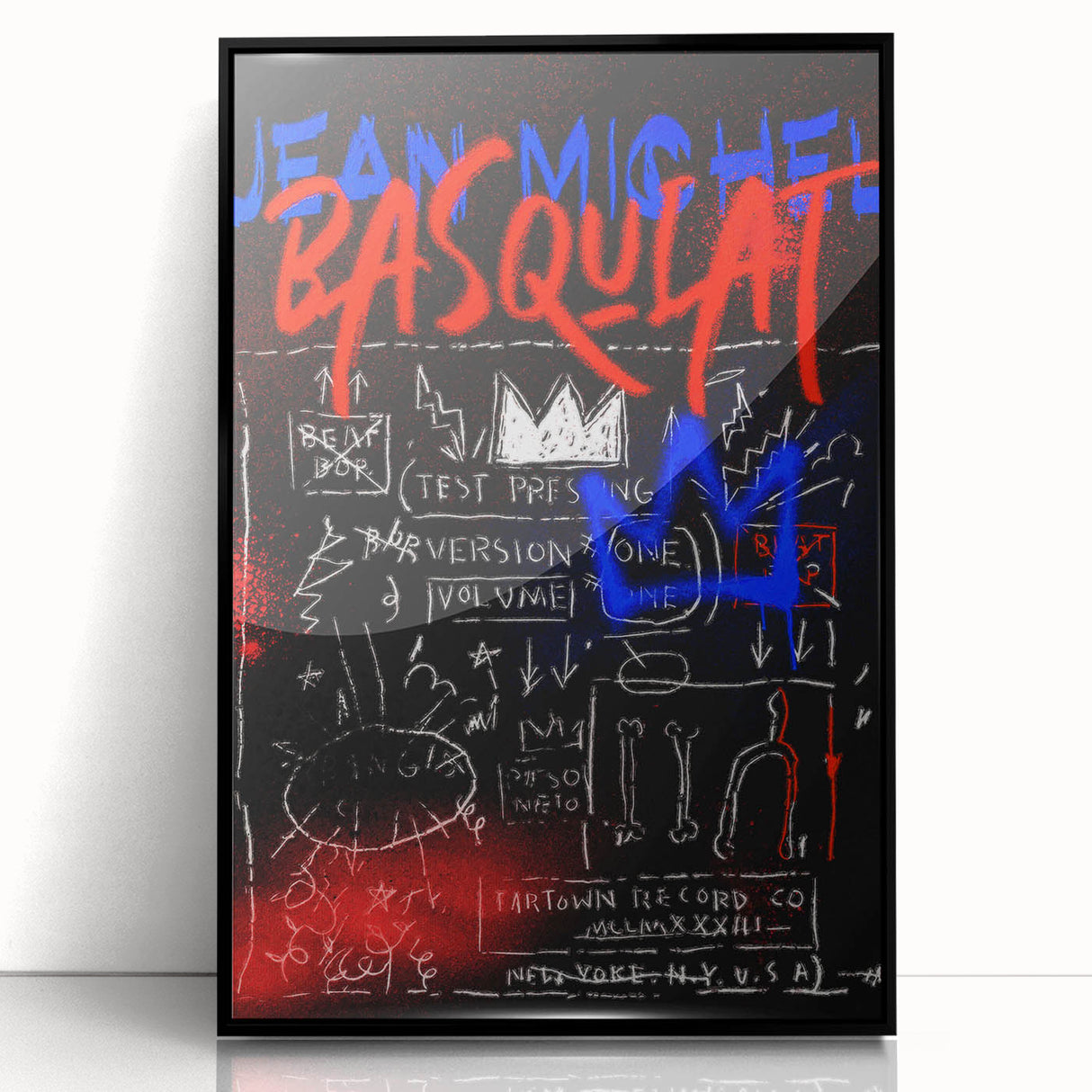 Bold Pop Art Wall Art - Modern Canvas with Red and Blue Accents