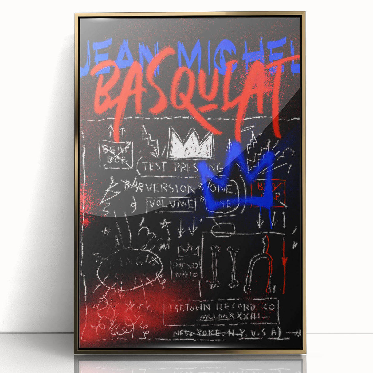 Bold Pop Art Wall Art - Modern Canvas with Red and Blue Accents